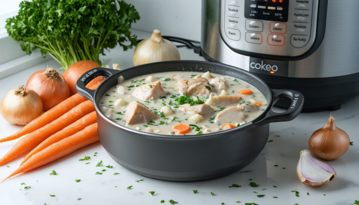 découvrez notre recette de blanquette de dinde express au cookeo, savoureuse et facile à réaliser pour un repas rapide et gourmand.