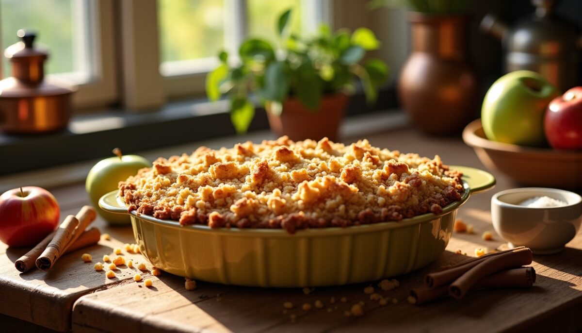 Crumble aux pommes : une recette simple et express pour régaler toute la famille