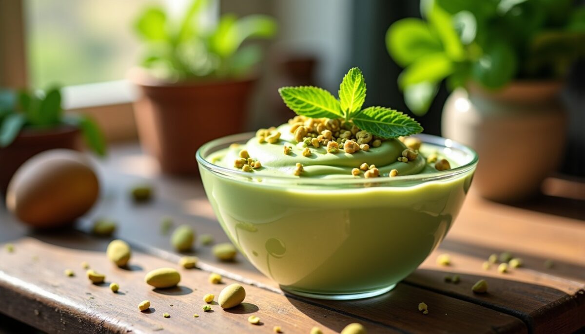 Délice onctueux à la pistache : recette simple pour un dessert gourmand